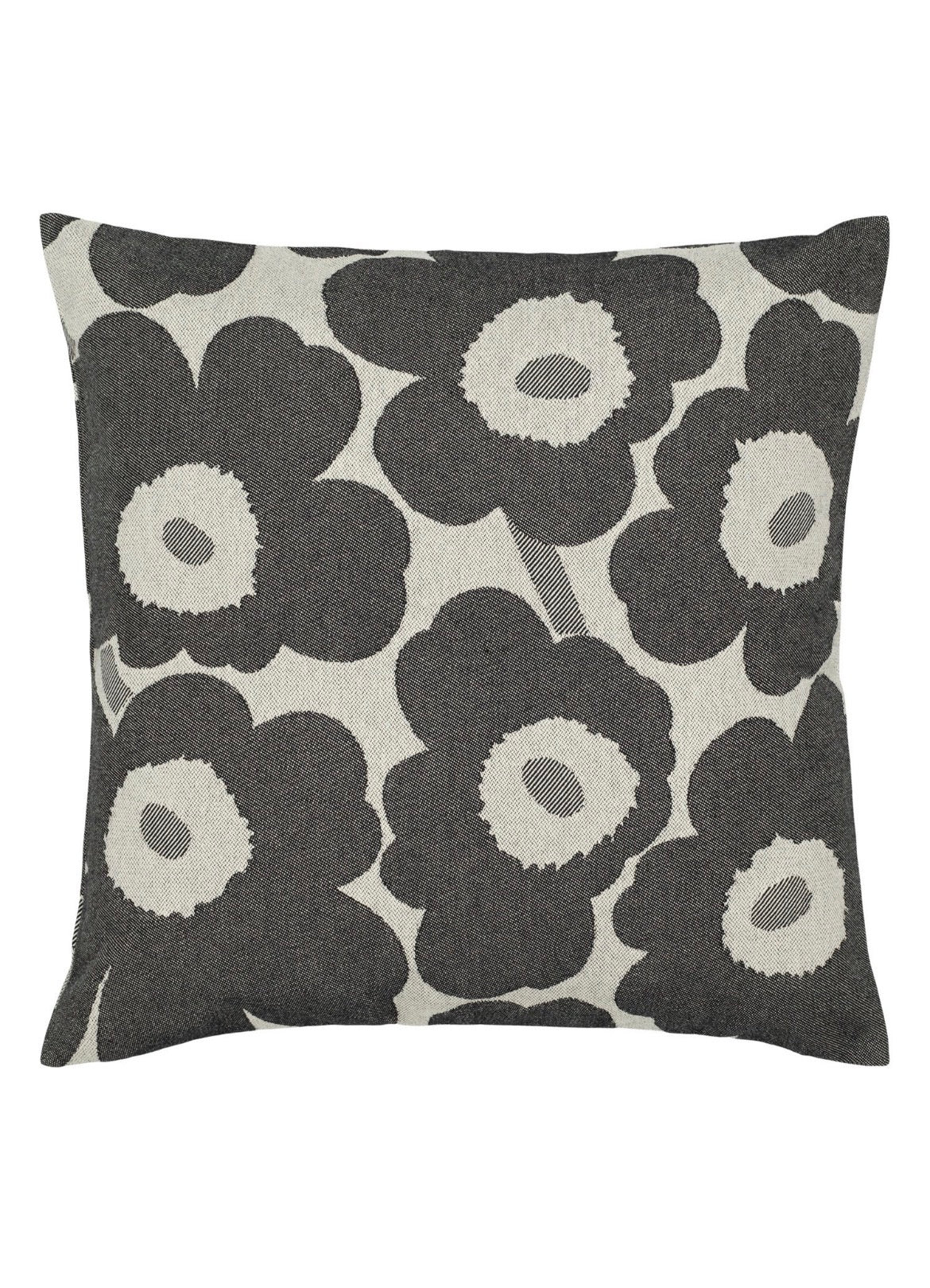 Marimekko Pieni Unikko Cushion Cover – Grey Jacquard