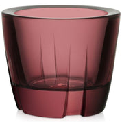 Kosta Boda Bruk Votive Candle Holders – Set of 2, Aubergine Purple