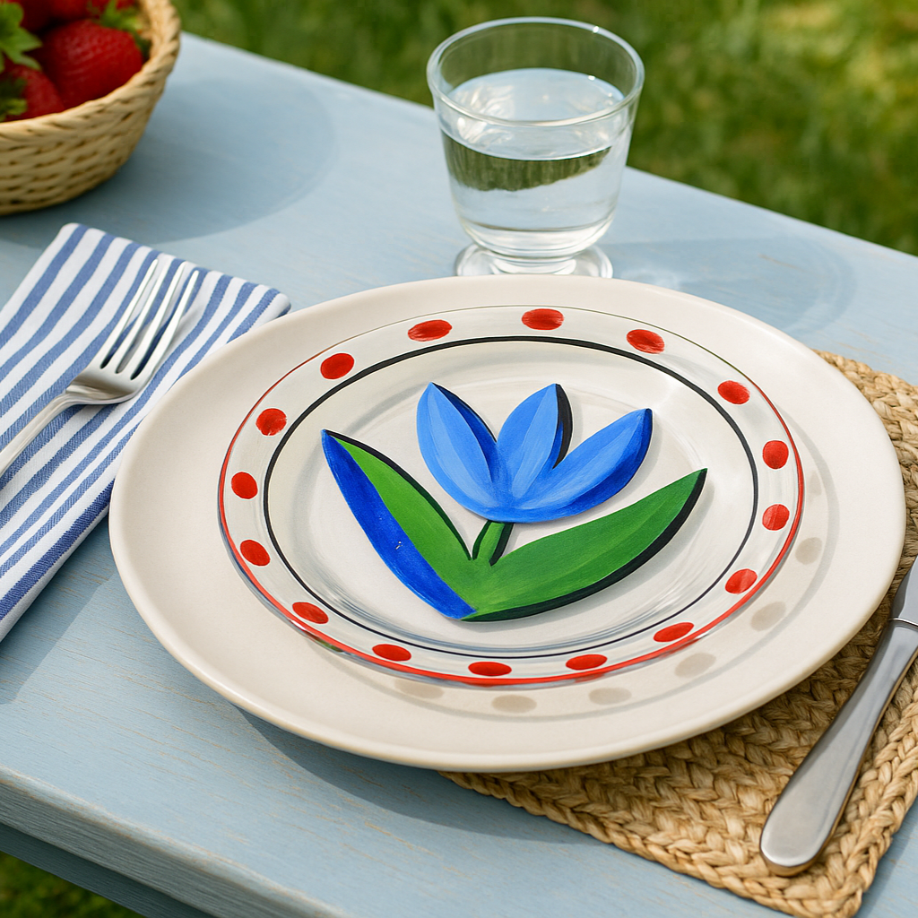 Kosta Boda Tulipa Dessert Plate – Ulrica Hydman-Vallien, 1992 Design