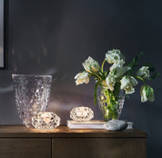 Orrefors Raspberry Crystal Votive