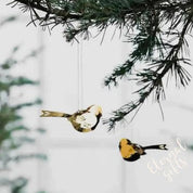Jette Froliche Golden Bird Ornaments