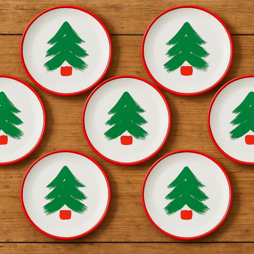 Pfaltzgraff Marimekko Christmas Tree Plates