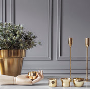 Skultuna Kin Tealight Set Brass and Silver